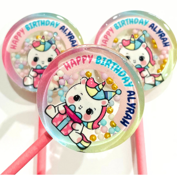 PRE-DESIGNED PERSONALISED LOLLIPOPS(Unicorn)